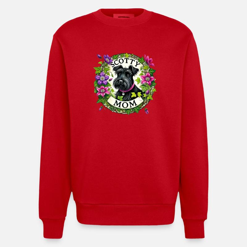 Scotty Mama - Heavyweight Oversized Organic Crew Neck Made in EU - Rot