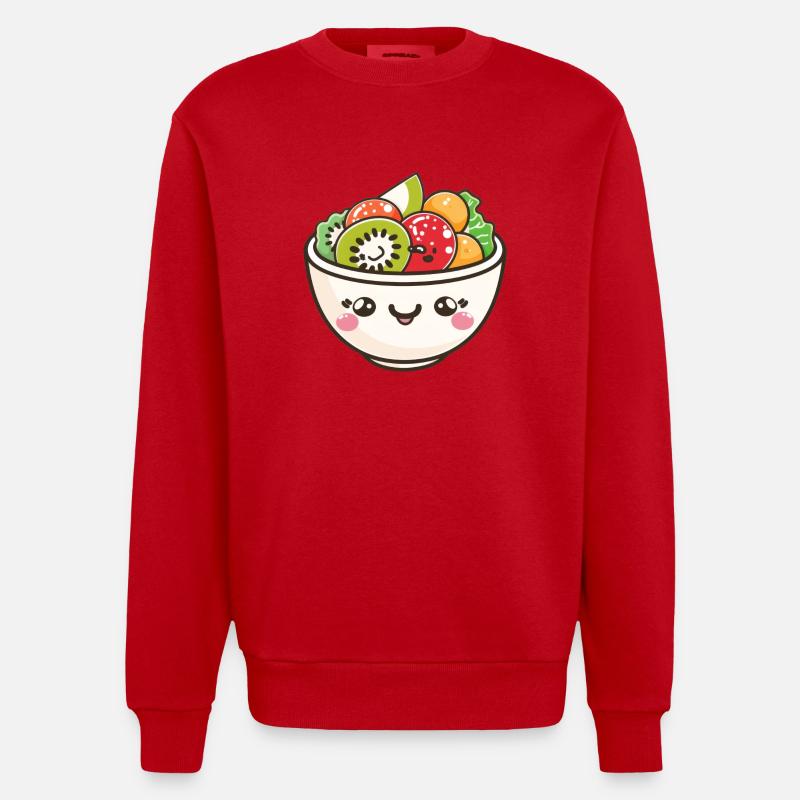 Mignon saladier Bol Bande dessinée - Sweat bio épais oversize fabriqué en UE - rouge
