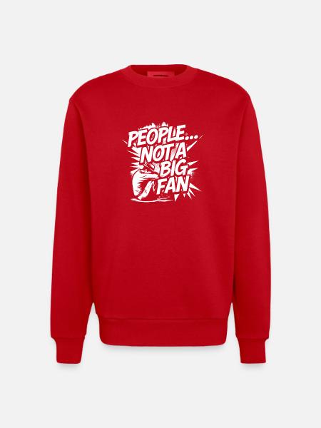 Humorously distanced - Heavyweight Oversized Organic Crew Neck Made in EU - red