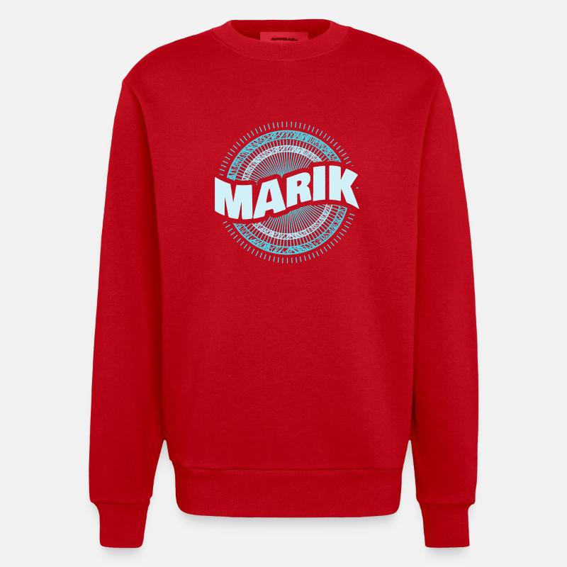 Geschenkidee Marik - Heavyweight Oversized Organic Crew Neck Made in EU - Rot
