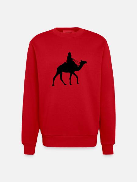 Beduine - Wüstendurchquerung - Heavyweight Oversized Organic Crew Neck Made in EU - Rot