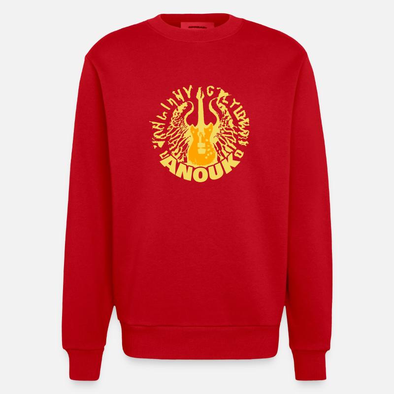 Anouk comme guitare - Sweat bio épais oversize fabriqué en UE - rouge