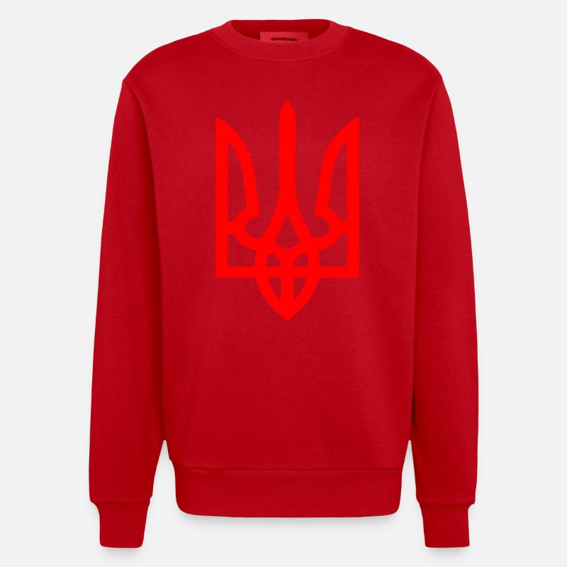Ukraine - Sweat bio épais oversize fabriqué en UE - rouge