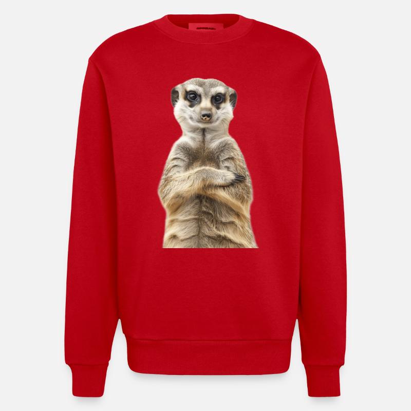 Suricate - Sweat bio épais oversize fabriqué en UE - rouge