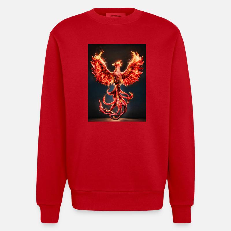 Explosion de Phoenix Firecrest - Sweat bio épais oversize fabriqué en UE - rouge