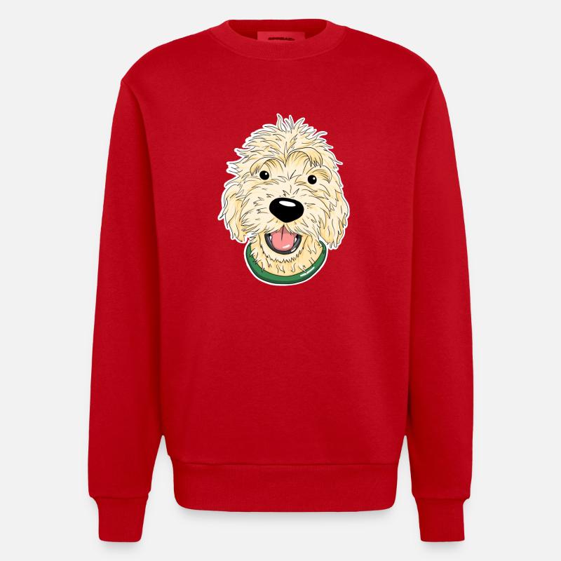 DonComic2 - Sweat bio épais oversize fabriqué en UE - rouge