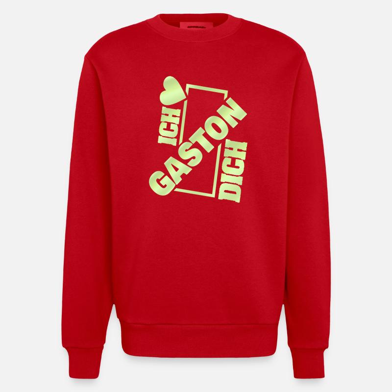 Gaston - Sweat bio épais oversize fabriqué en UE - rouge
