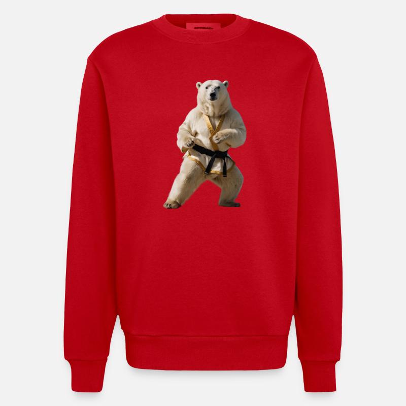 Sport Eisbär - Heavyweight Oversized Organic Crew Neck Made in EU - Rot