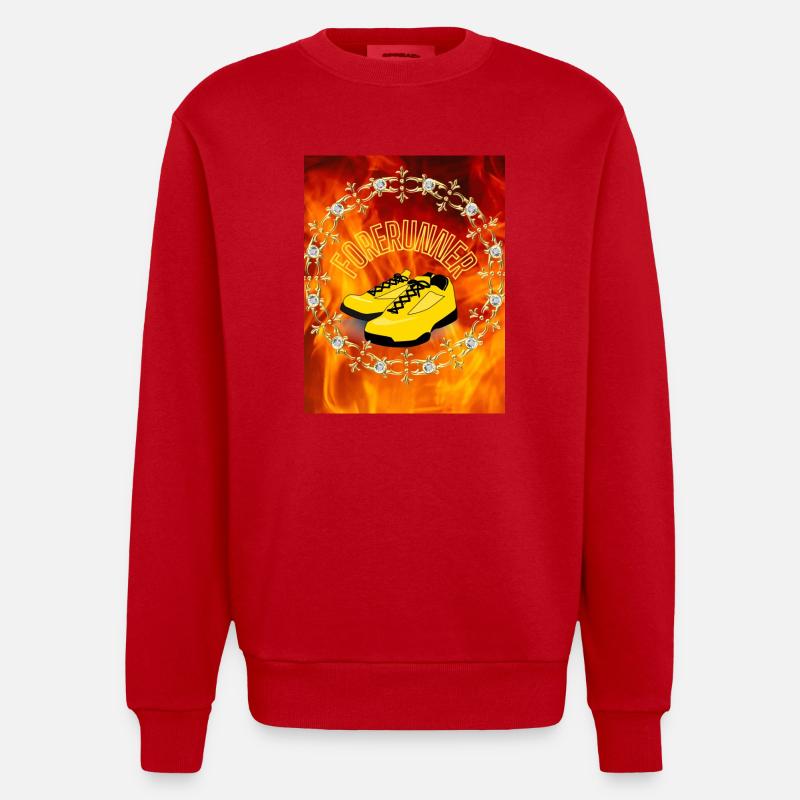 Vorläufer - Heavyweight Oversized Organic Crew Neck Made in EU - Rot