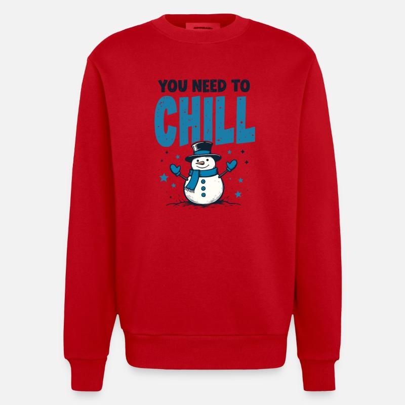 Need - Heavyweight Oversized Organic Crew Neck Made in EU - Rot