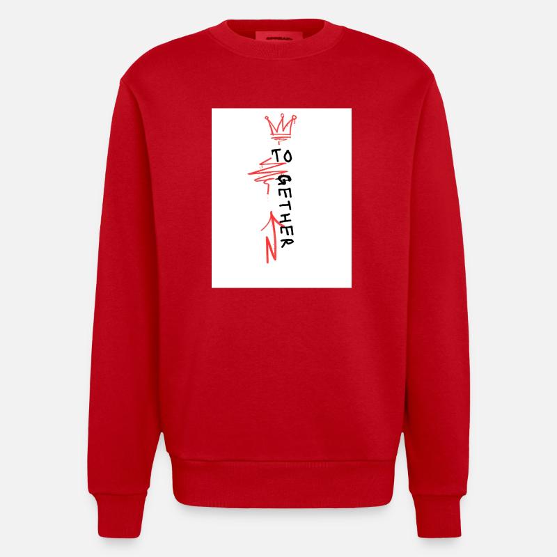 Ensemble - Sweat bio épais oversize fabriqué en UE - rouge