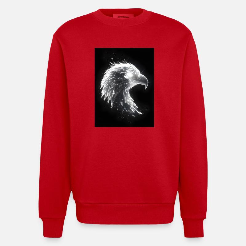 Cadeau Eagle Neon Glow - Sweat bio épais oversize fabriqué en UE - rouge