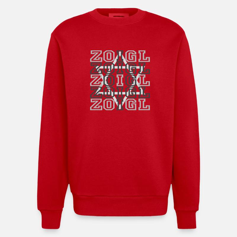 Zoigl Matrix - Heavyweight Oversized Organic Crew Neck Made in EU - Rot