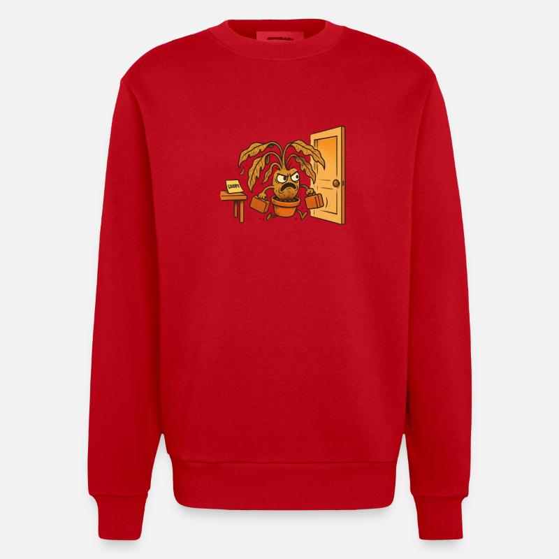 La fleur en a assez - Sweat bio épais oversize fabriqué en UE - rouge
