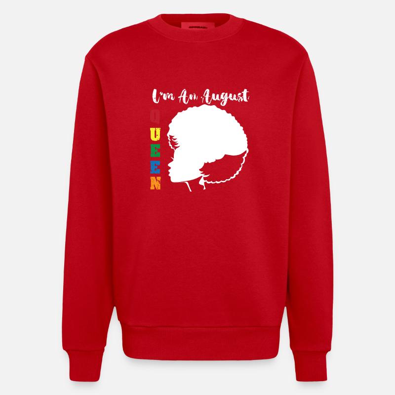 Sternzeichen Löwe - Heavyweight Oversized Organic Crew Neck Made in EU - Rot