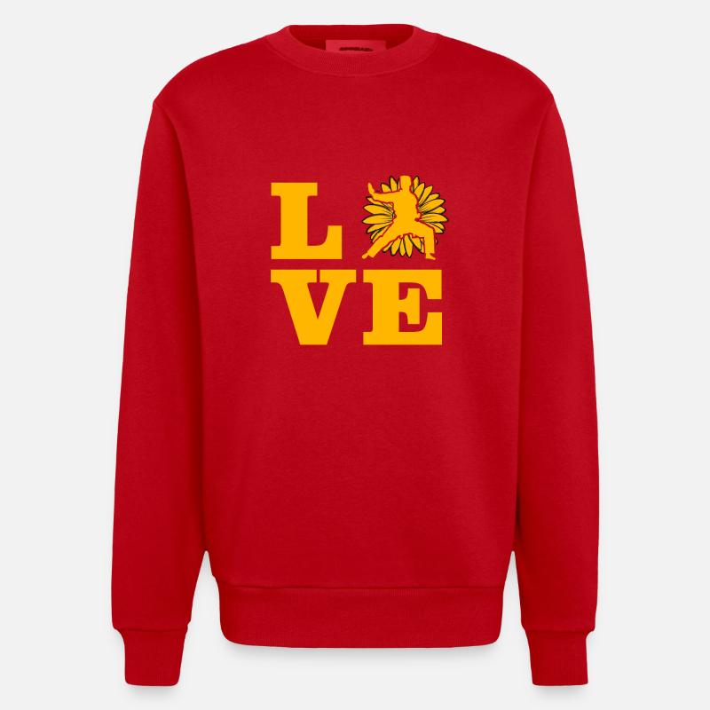 Amour Karaté - Sweat bio épais oversize fabriqué en UE - rouge