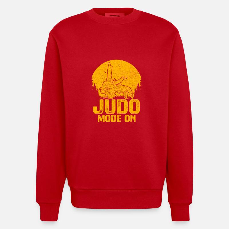 Mode judo activé - Sweat bio épais oversize fabriqué en UE - rouge