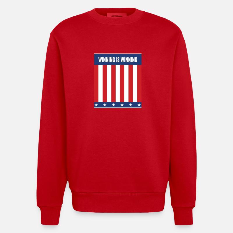 Gagner, c’est gagner - Sweat bio épais oversize fabriqué en UE - rouge