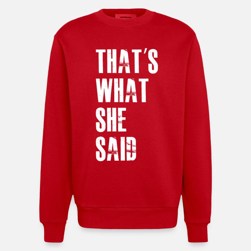 Das hat sie gesagt - Heavyweight Oversized Organic Crew Neck Made in EU - Rot