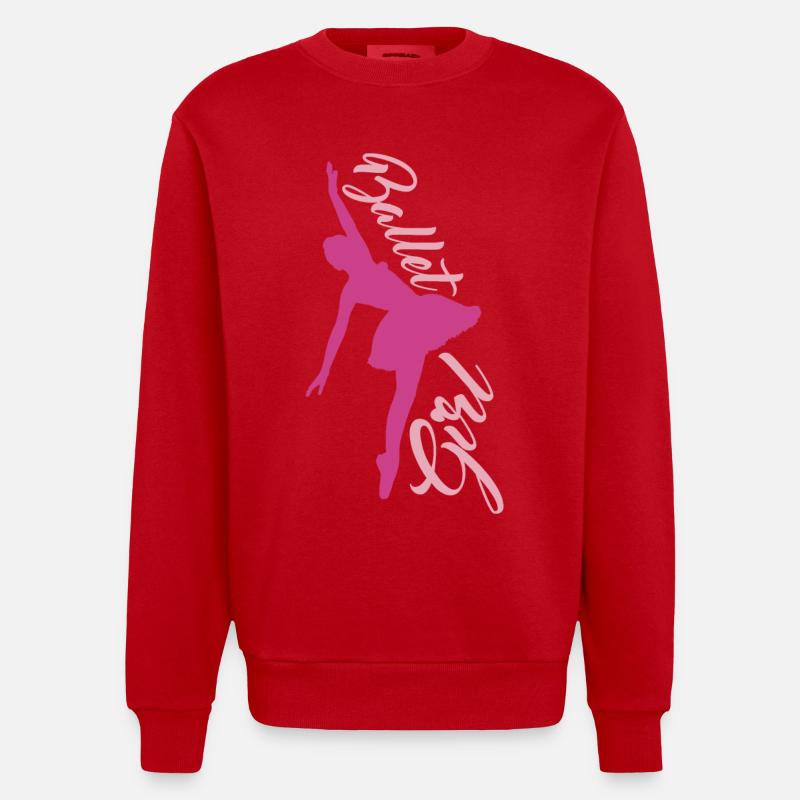 danseuse de ballet - Sweat bio épais oversize fabriqué en UE - rouge