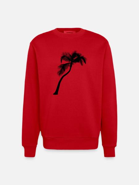 Palmier - Sweat bio épais oversize fabriqué en UE - rouge