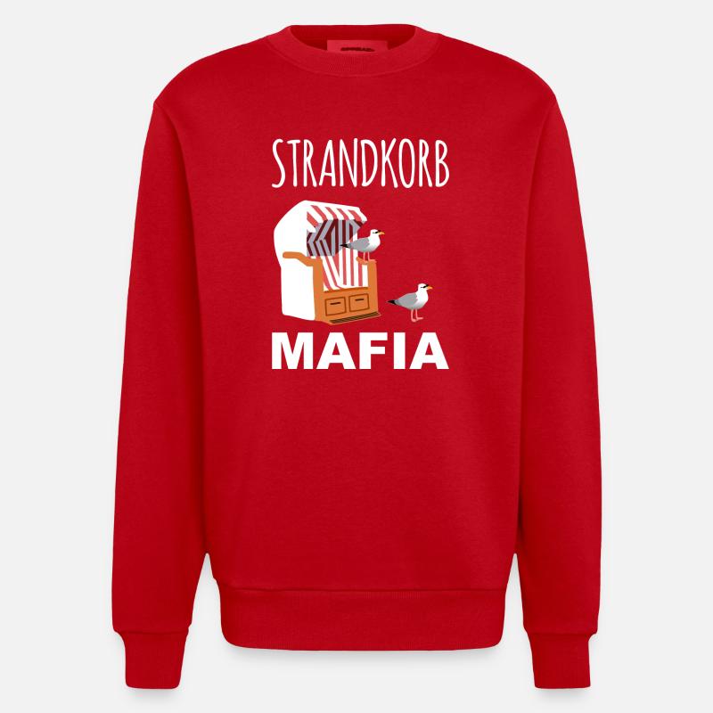 Chaise de plage Mafia - Sweat bio épais oversize fabriqué en UE - rouge