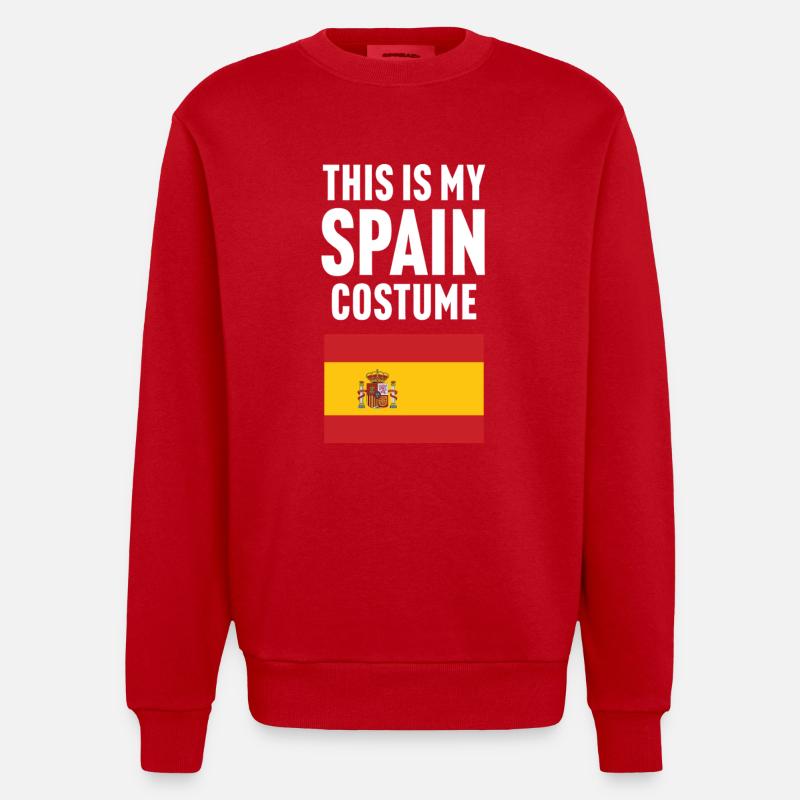 C’est mon costume d’Espagne - Sweat bio épais oversize fabriqué en UE - rouge