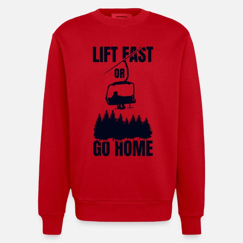 Devis de snowboard - Sweat bio épais oversize fabriqué en UE - rouge