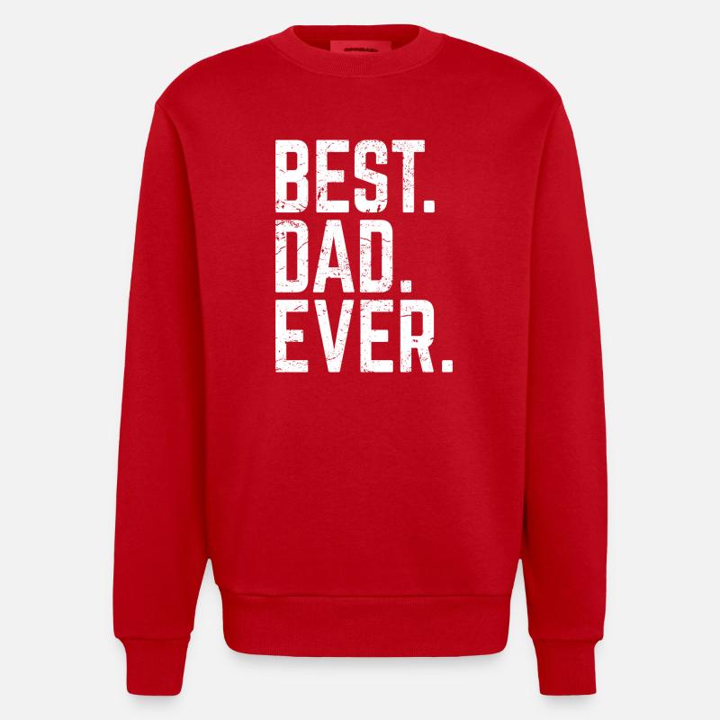 Best Dad Ever - Heavyweight Oversized Organic Crew Neck Made in EU - Rot