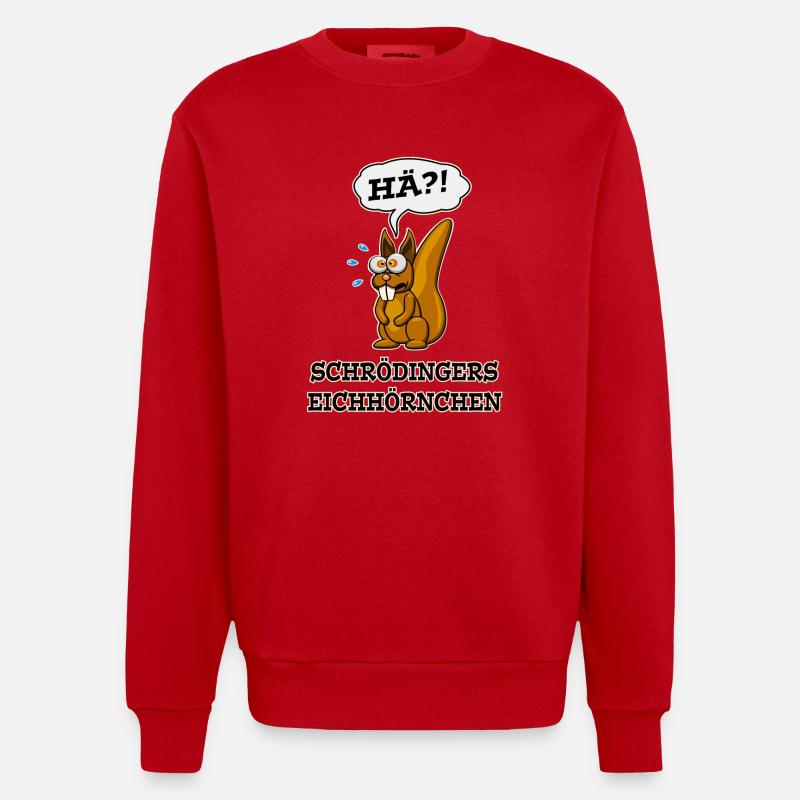 Schrödingers Eichhörnchen - Heavyweight Oversized Organic Crew Neck Made in EU - Rot