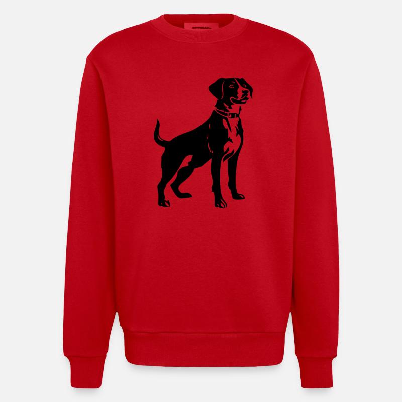 Chien Jack Russell Terrier - Sweat bio épais oversize fabriqué en UE - rouge
