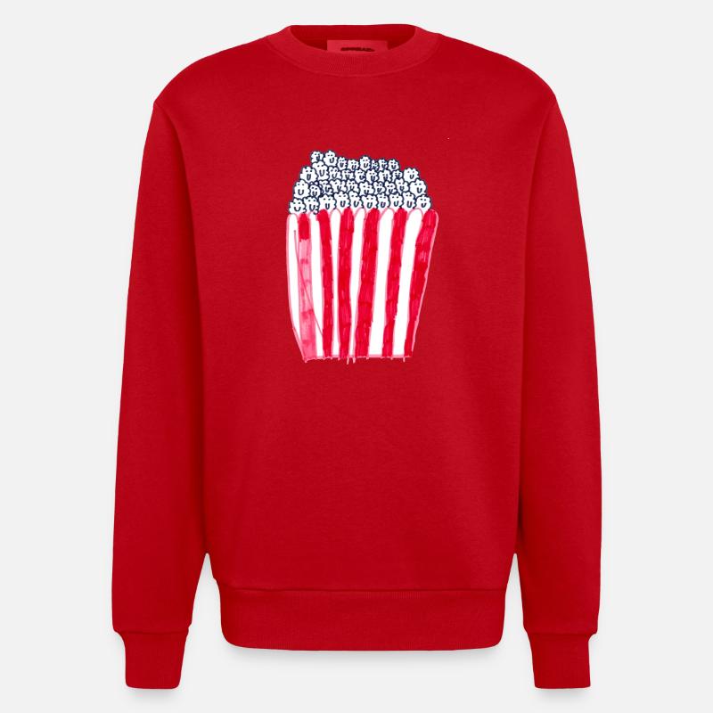 Pop-corn - Sweat bio épais oversize fabriqué en UE - rouge