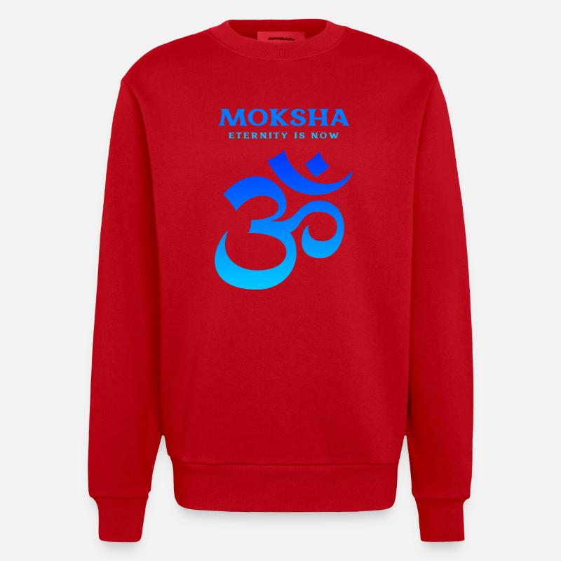 Moksha Eternity is Now - Heavyweight Oversized Organic Crew Neck Made in EU - Rot