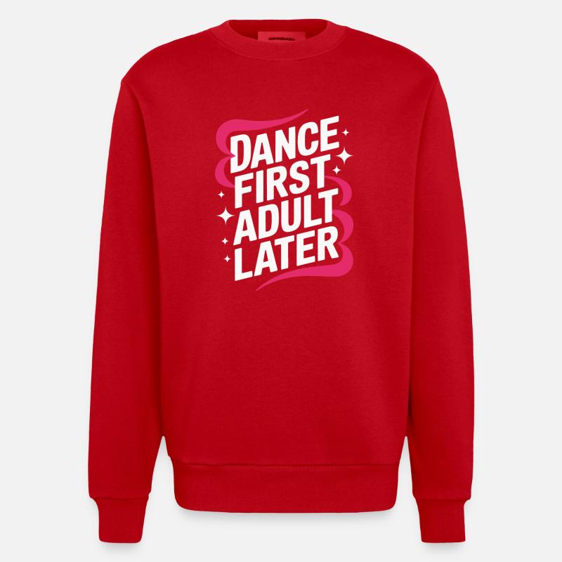 Dancing Dancers Dancing - Heavyweight Oversized Organic Crew Neck Made in EU - red