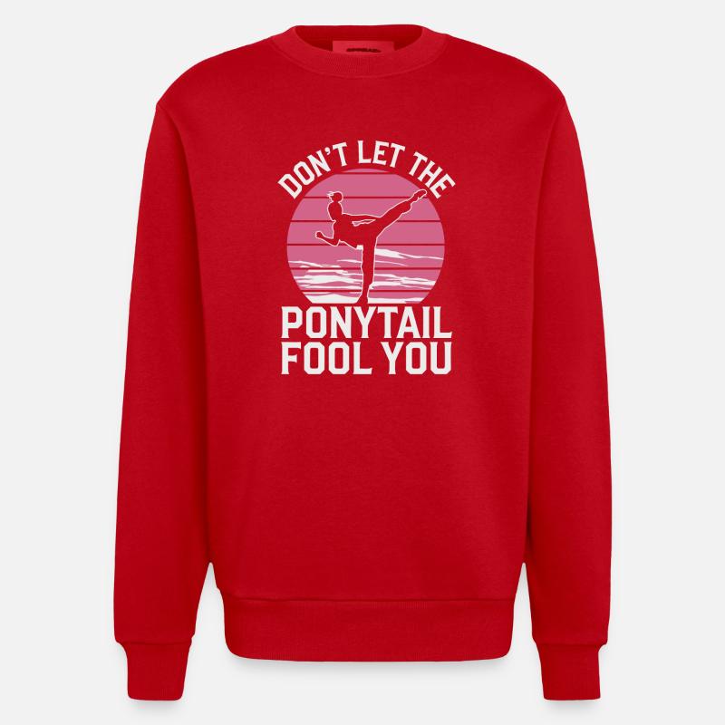 La combativité avec style - Sweat bio épais oversize fabriqué en UE - rouge