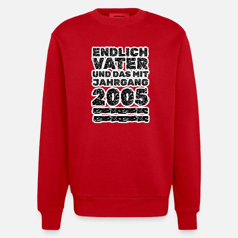 2005 - Sweat bio épais oversize fabriqué en UE - rouge