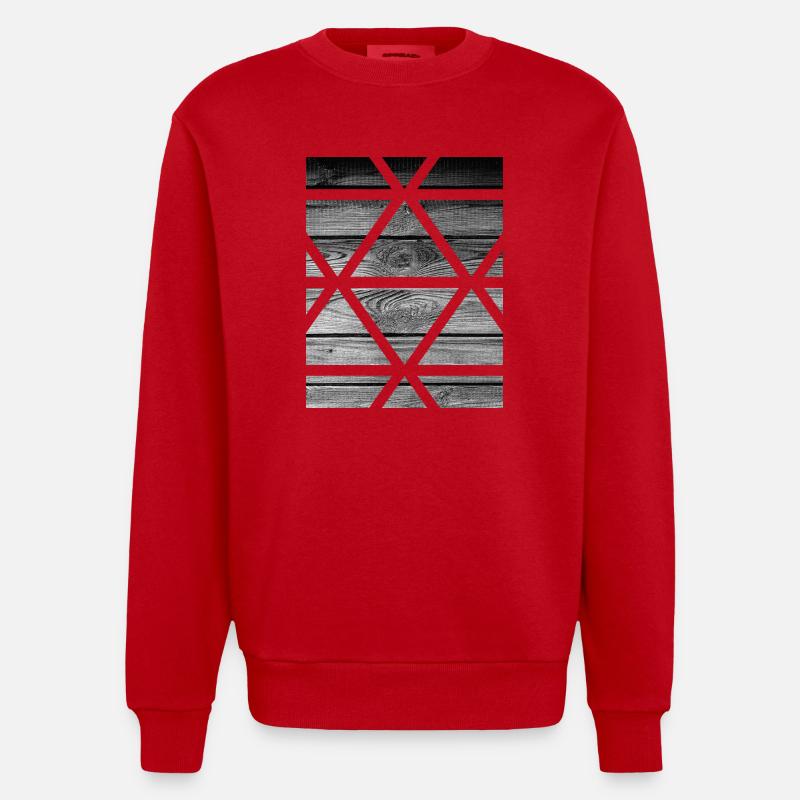Holz - Heavyweight Oversized Organic Crew Neck Made in EU - Rot