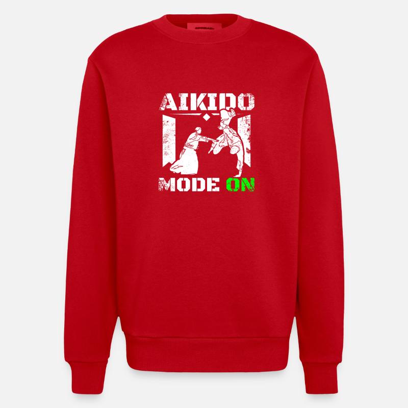 Mode Aïkido activé - Sweat bio épais oversize fabriqué en UE - rouge