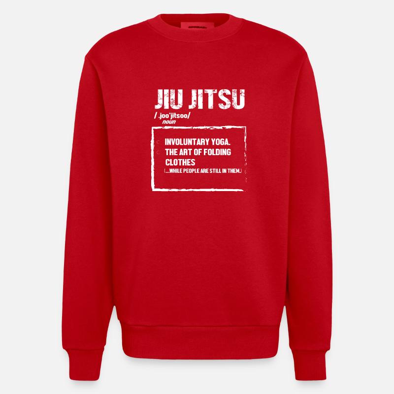 Jiu Jitsu Autodéfense - Sweat bio épais oversize fabriqué en UE - rouge