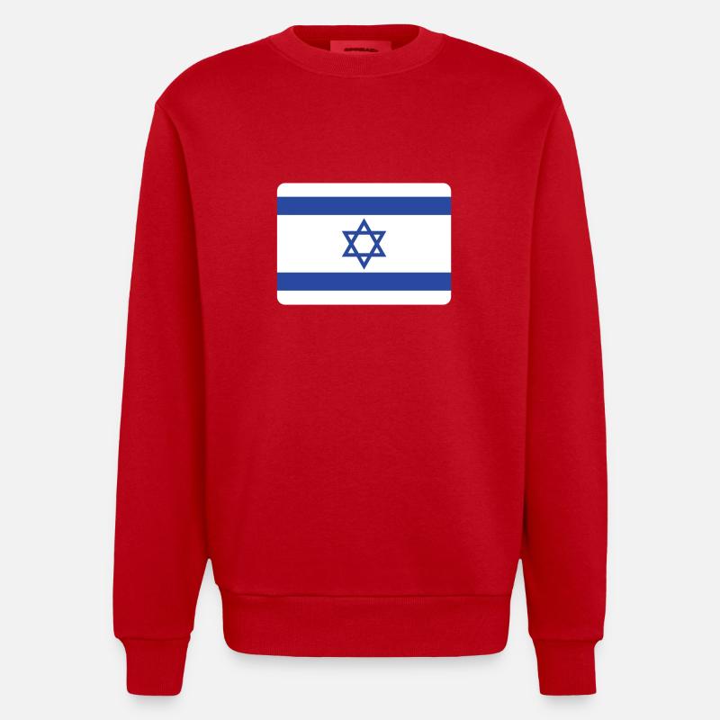 ISRAEL - Sweat bio épais oversize fabriqué en UE - rouge