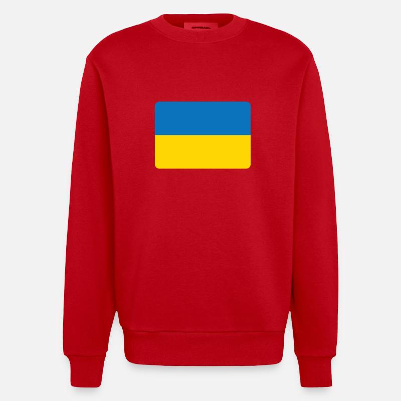 L’UKRAINE EST N ° 1 - Sweat bio épais oversize fabriqué en UE - rouge