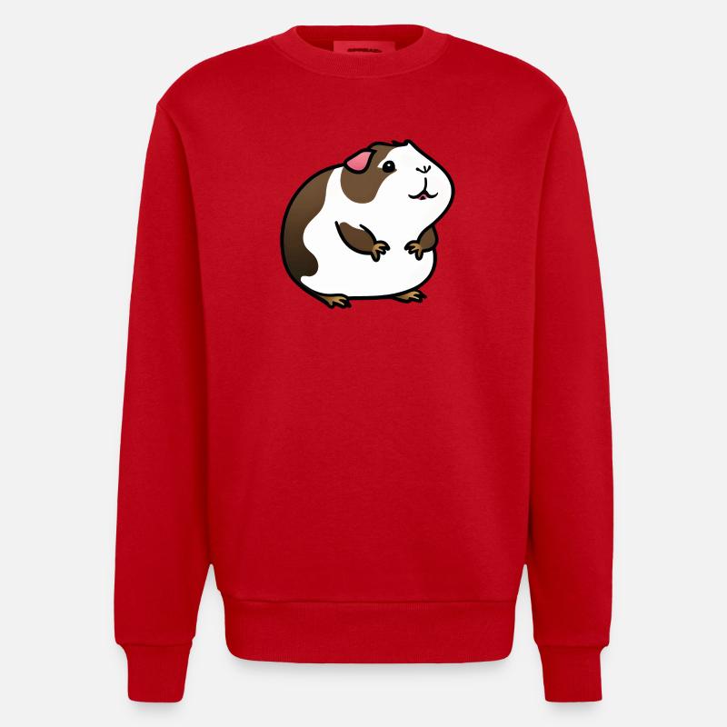 Juste un cochon d’Inde mignon - Sweat bio épais oversize fabriqué en UE - rouge