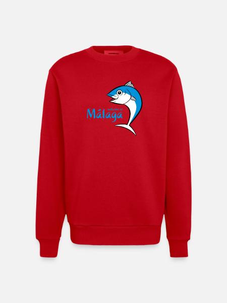 Welcome to Malaga 3 - Heavyweight Oversized Organic Crew Neck Made in EU - red