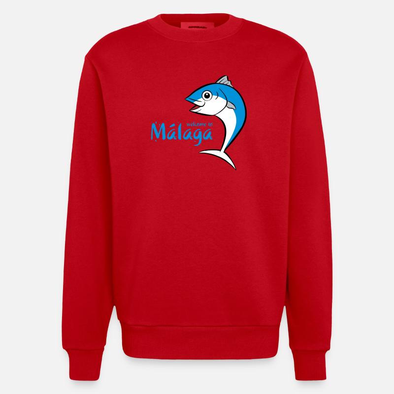 Welcome to Malaga 3 - Sweat bio épais oversize fabriqué en UE - rouge