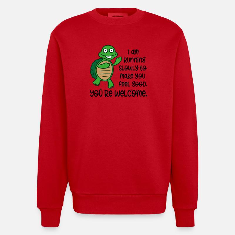 course - Sweat bio épais oversize fabriqué en UE - rouge