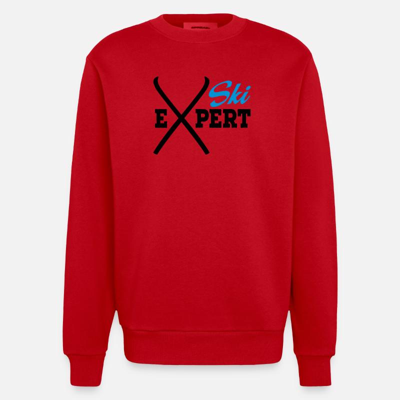 Ski - Sweat bio épais oversize fabriqué en UE - rouge