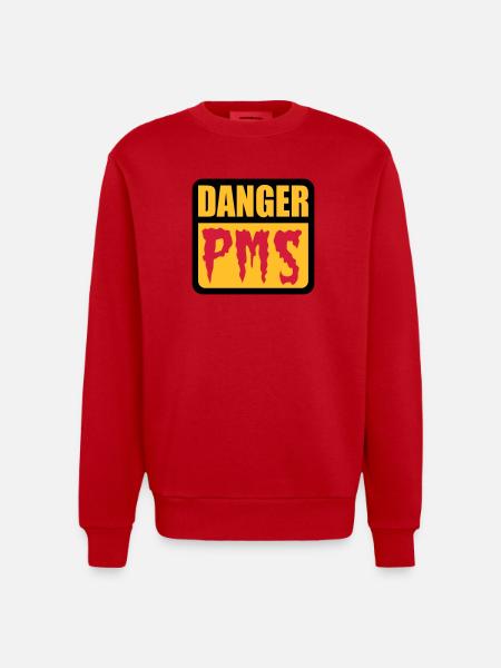 Danger PMS - Heavyweight Oversized Organic Crew Neck Made in EU - Rot