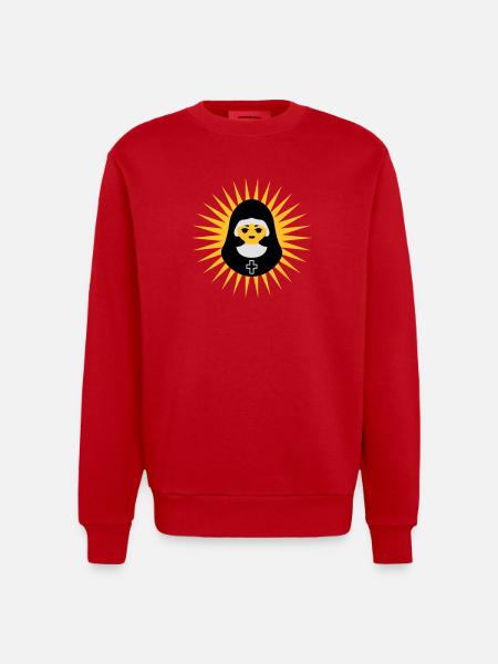 Nonne - Heavyweight Oversized Organic Crew Neck Made in EU - Rot