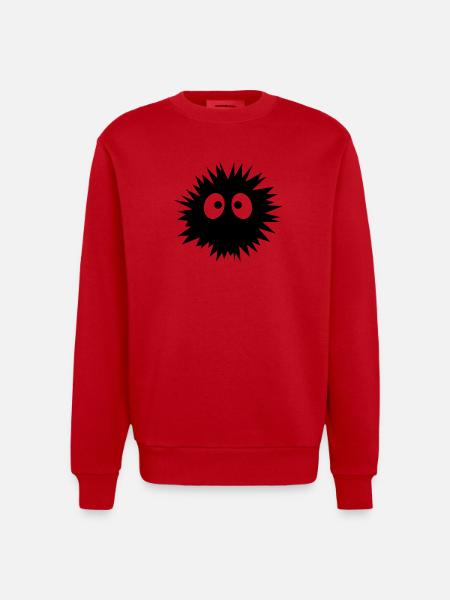 Wusel | Explosion | Monster | Boom - Heavyweight Oversized Organic Crew Neck Made in EU - red