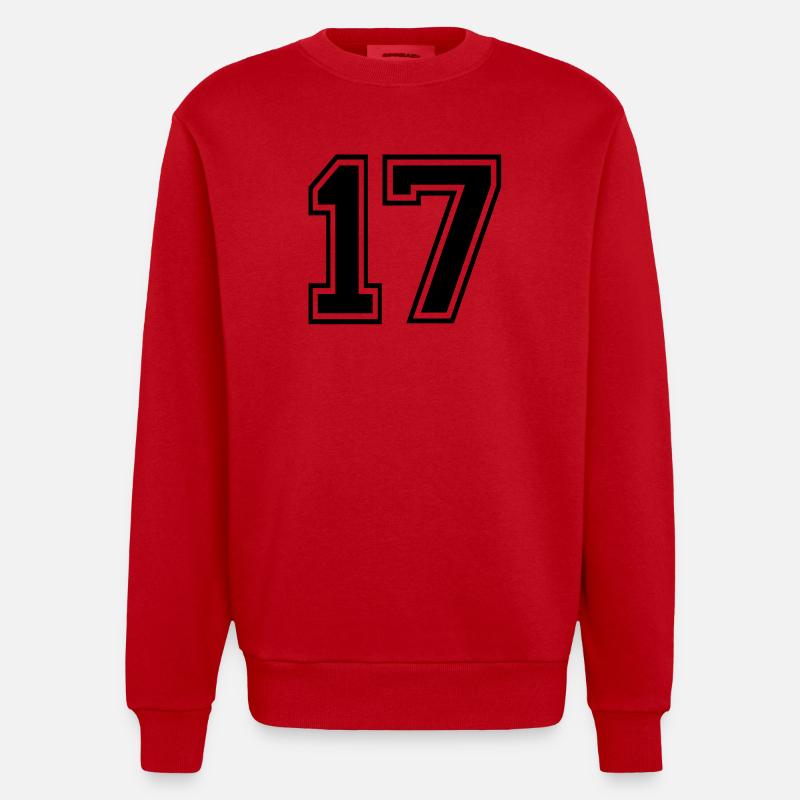 17 - Heavyweight Oversized Organic Crew Neck Made in EU - Rot